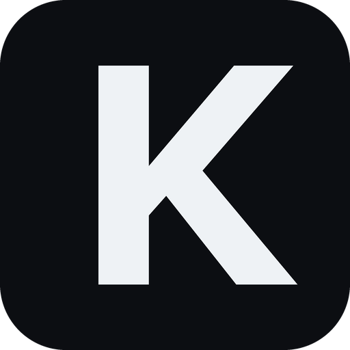 The Kaliber Autonomy mark: a light K on a near-black rounded square